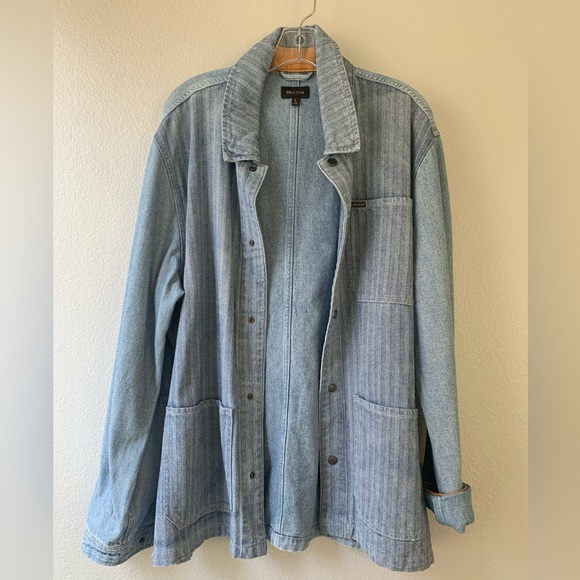 Brixton men’s chore coat sz L, love it for women too, worn once for photoshoot - Picture 3 of 10